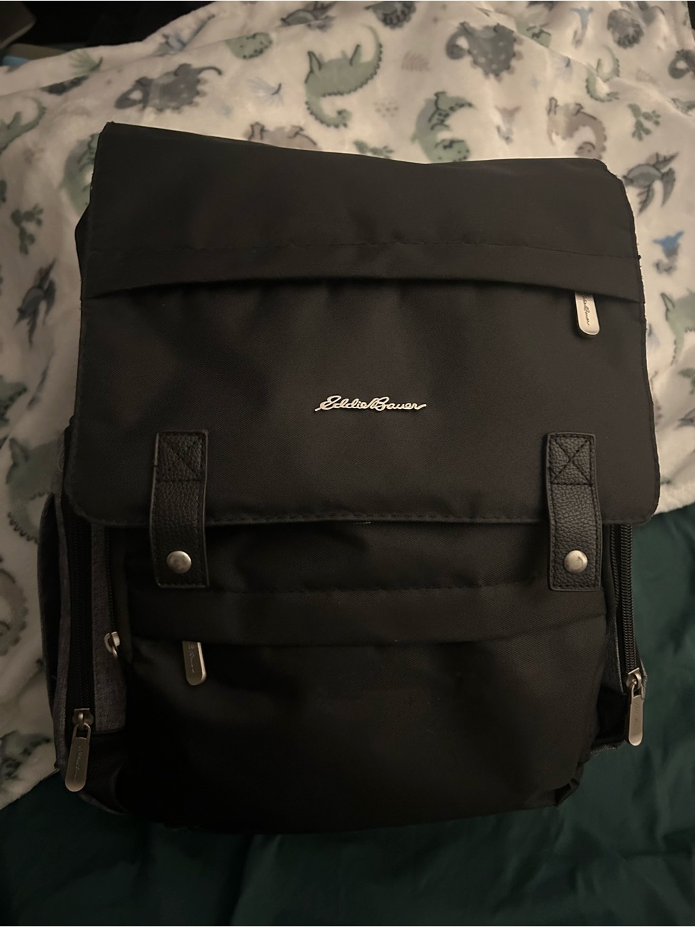 Eddie Bauer Black Diaper Bag